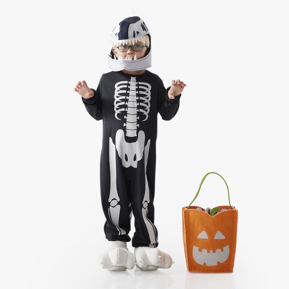 Pottery Barn Kids Dinosaur Skeleton Costume (Glow in the Dark)